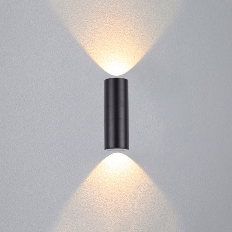 Applique Extérieur Cylindre Moderne, Noir