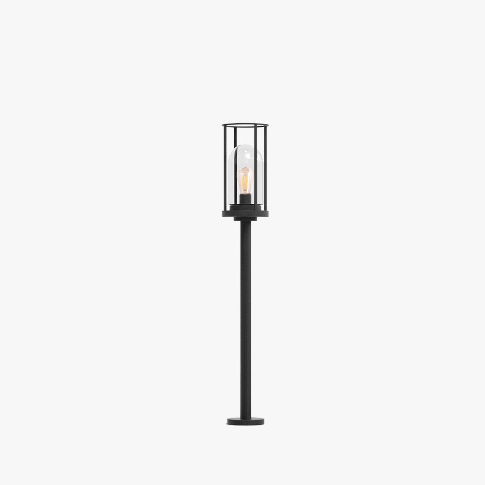 Lampadaire Extérieure Cylindre Moderne, Noir
