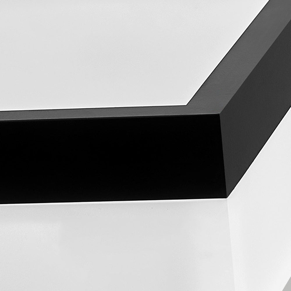 Suspension Moderne Carrée, Acrylique, Noir/Blanc.