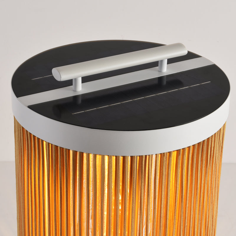 Lanterne Extérieur LED Solaire Rotin , Bois