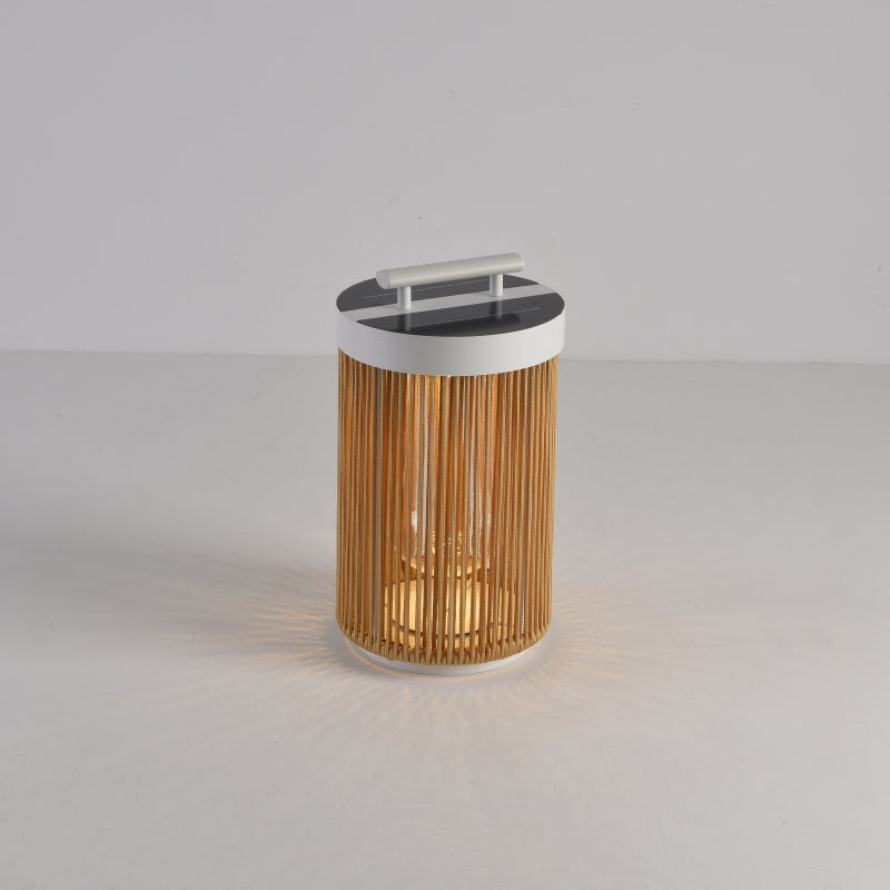 Lanterne Extérieur LED Solaire Rotin , Bois