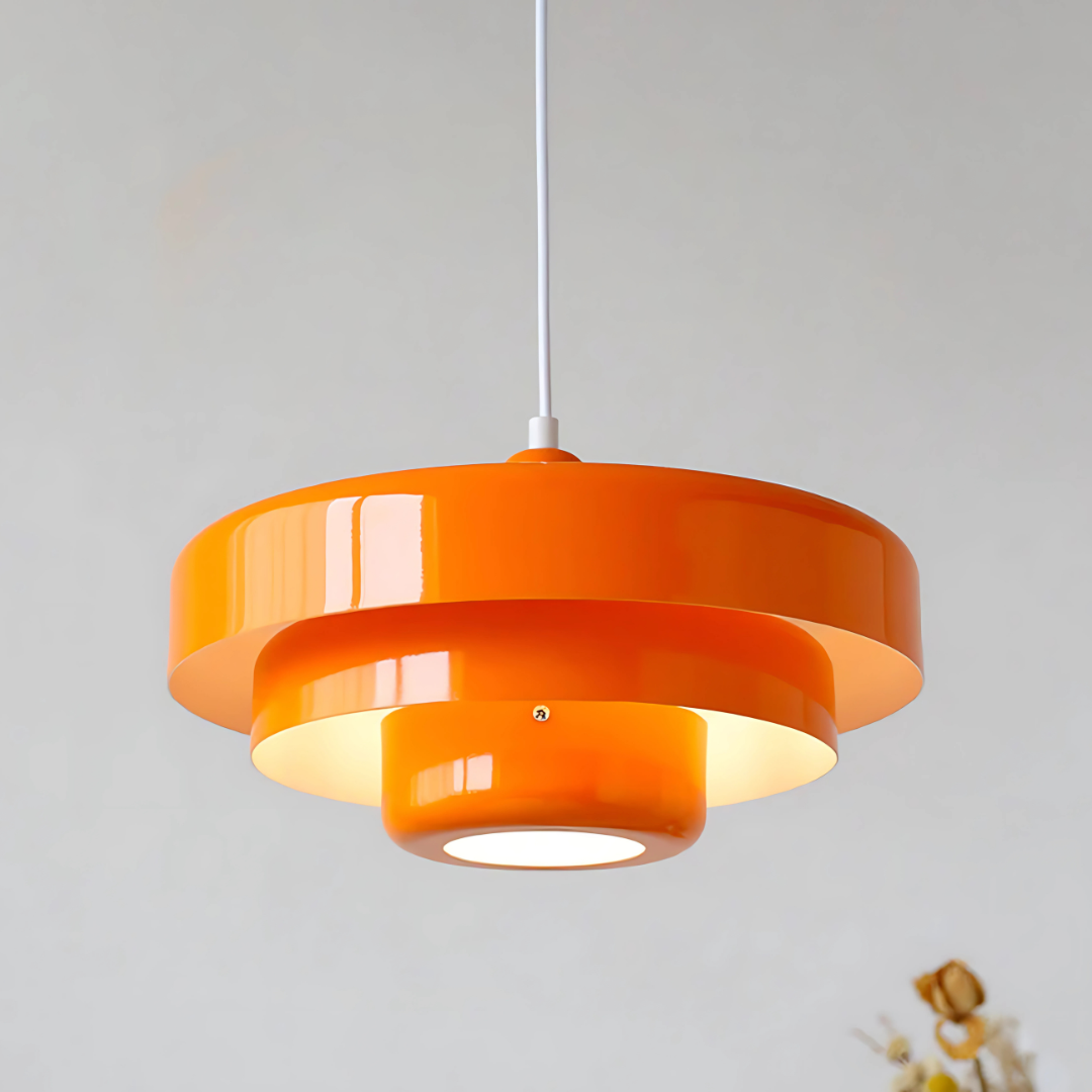 Suspension Moderne, Orange/Blanc/Vert