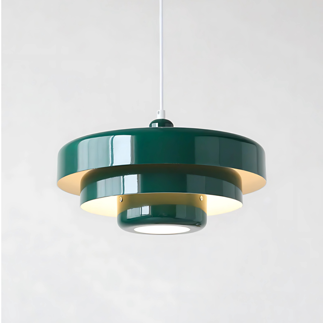 Suspension Moderne, Orange/Blanc/Vert