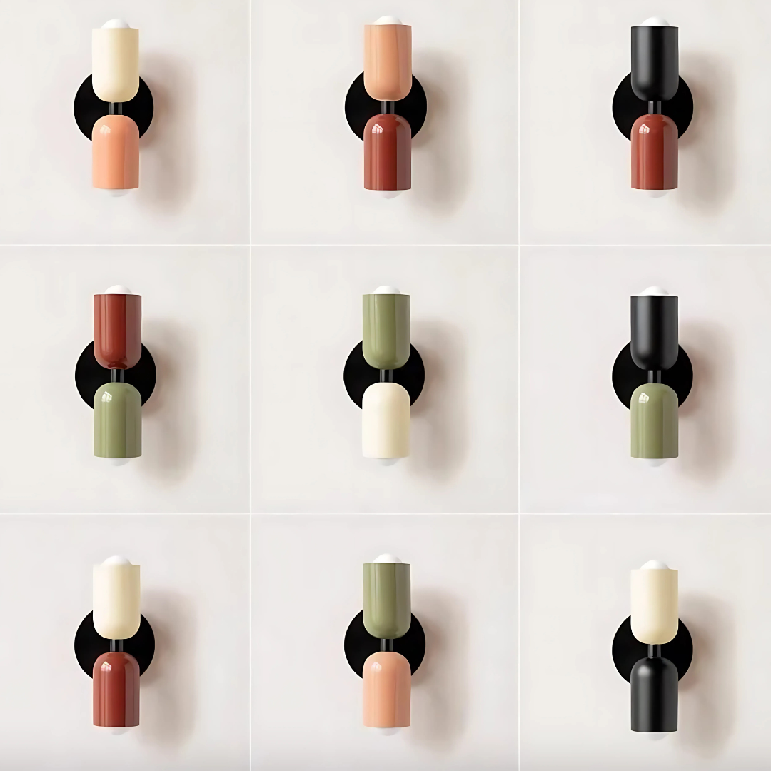 Applique Murale Cylindre, Scandinave, Plusieurs Coloris