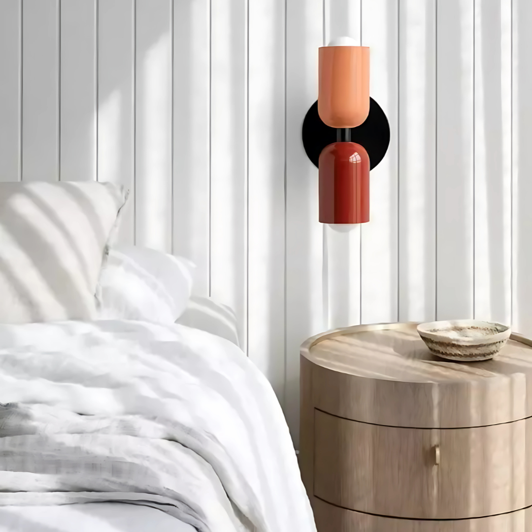 Applique Murale Cylindre, Scandinave, Plusieurs Coloris