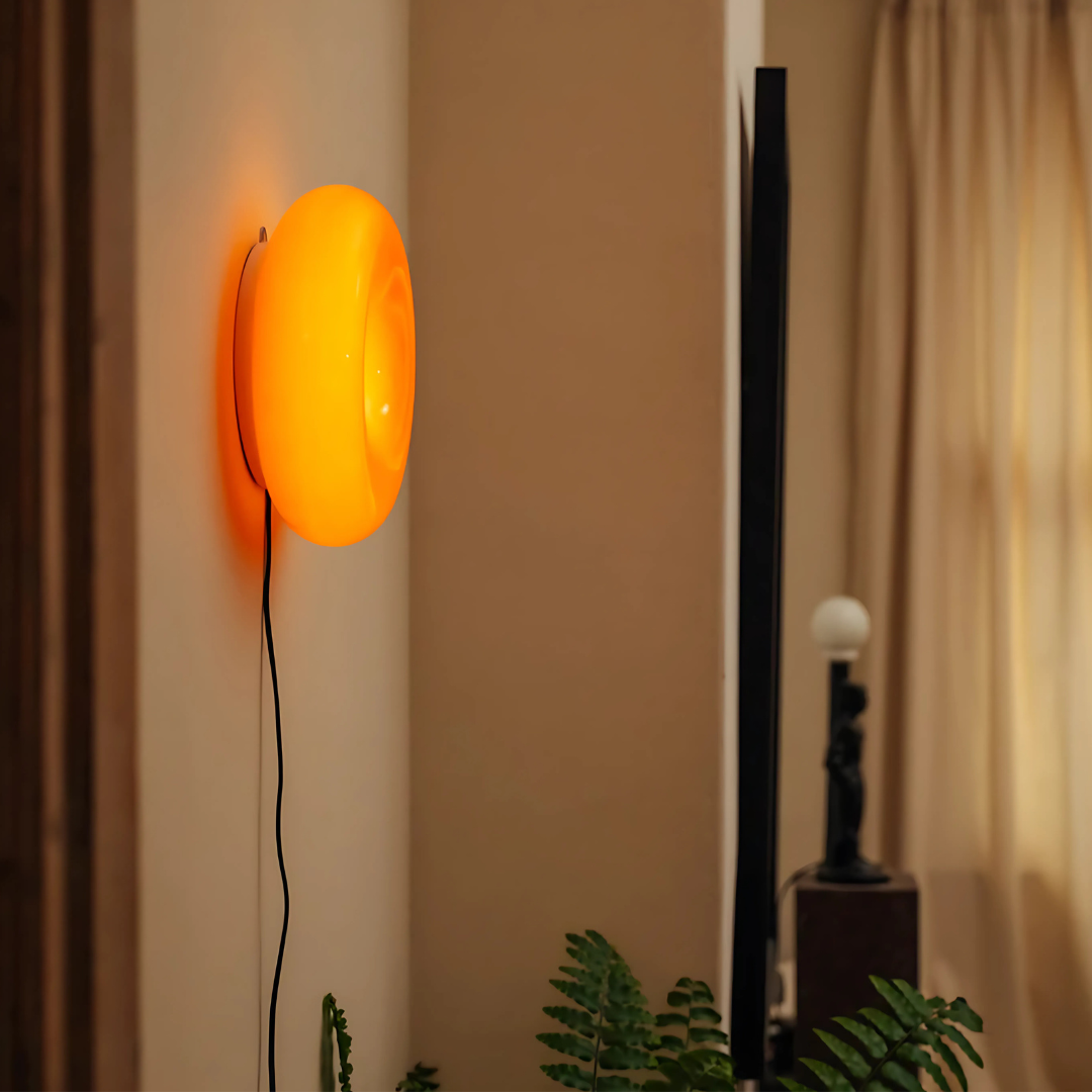 Applique Murale/Lampe Vintage, Orange