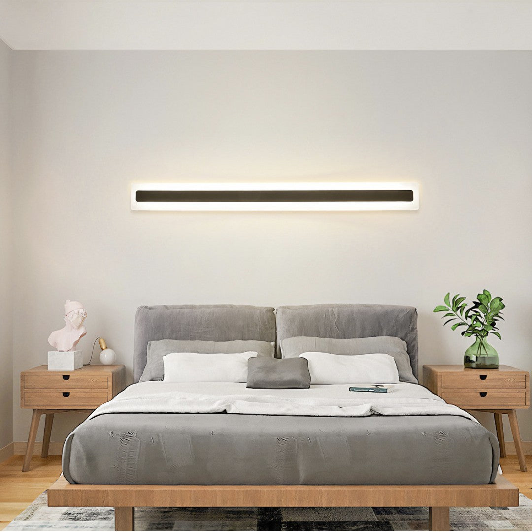 Applique Murale Intérieur Linéaire Minimaliste LED, Noir