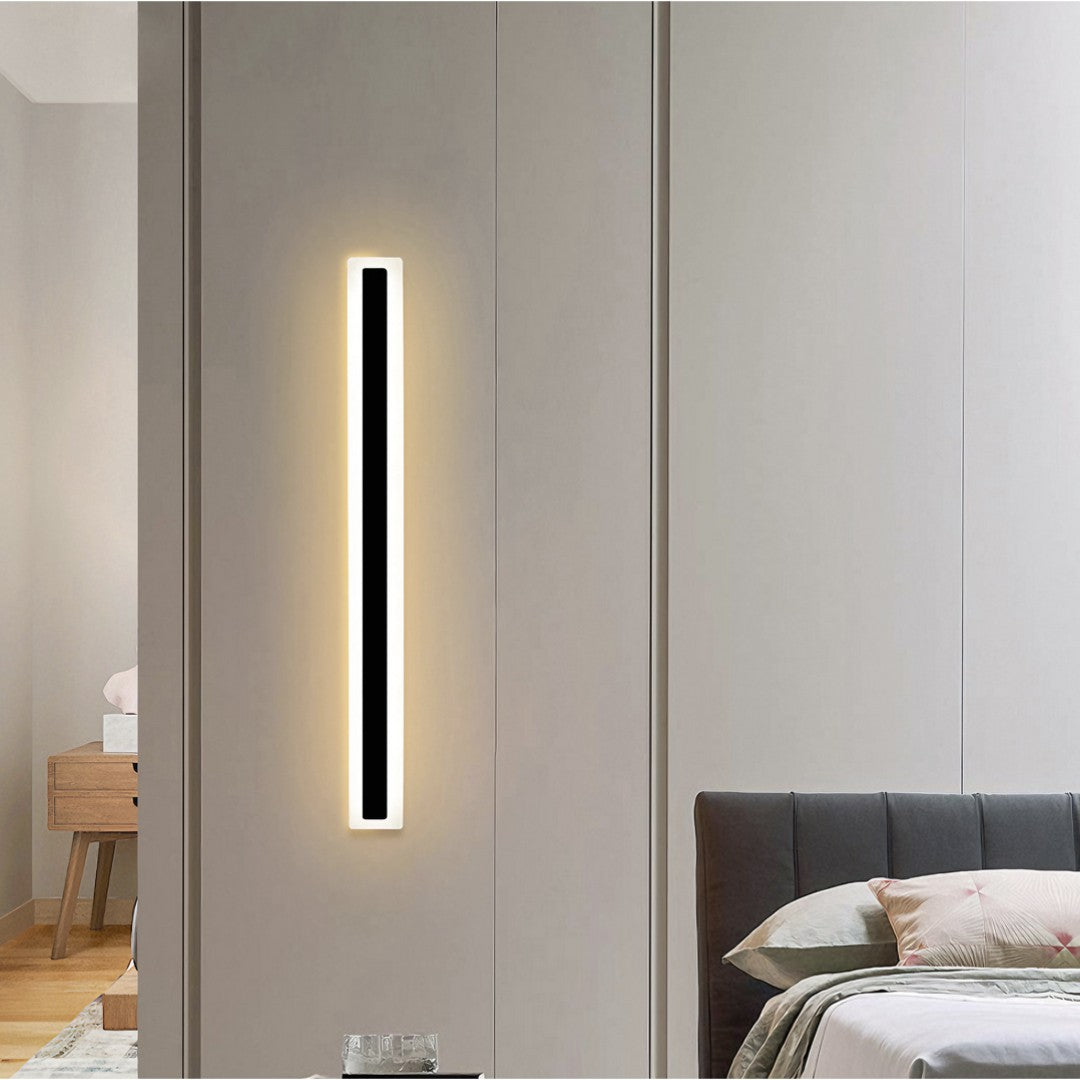 Applique Murale Intérieur Linéaire Minimaliste LED, Noir