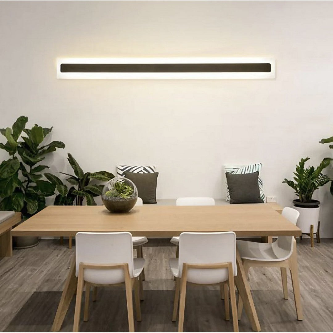 Applique Murale Intérieur Linéaire Minimaliste LED, Noir