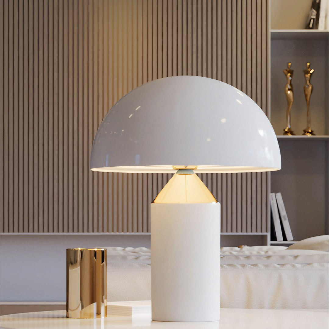 Lampe De Table , Noire/Dorée/Blanche