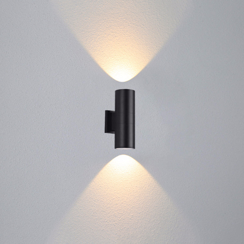Applique Extérieur Cylindre Moderne, Noir
