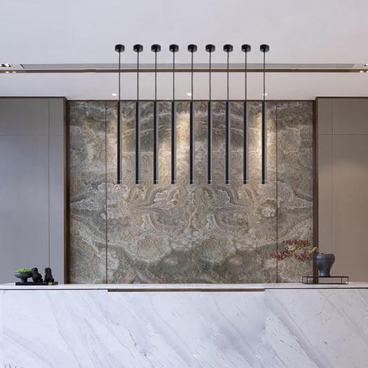 Luminaire Suspension Moderne, Métal, Noir/Blanc