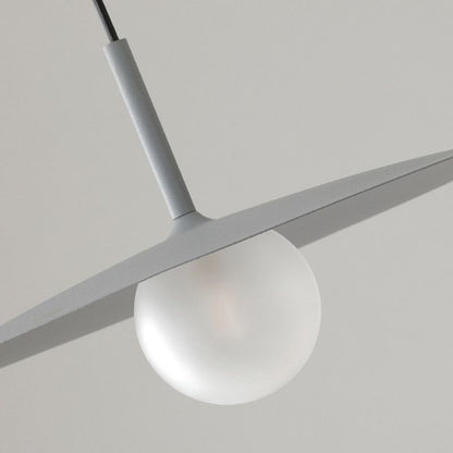 Lustre Suspension Dôme Moderne, Métal/Verre, Noir/Blanc/Gris