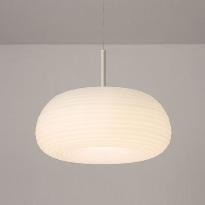 Lustre Suspension Tambour Naturel,  Blanc