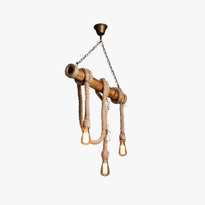 Suspension Naturel Bambou, Marron