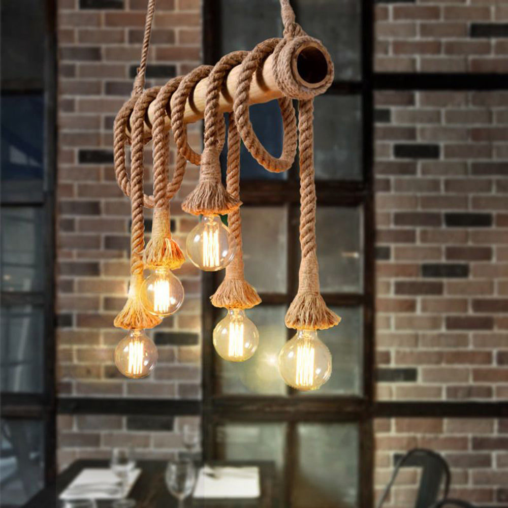 Suspension Naturel Bambou, Marron
