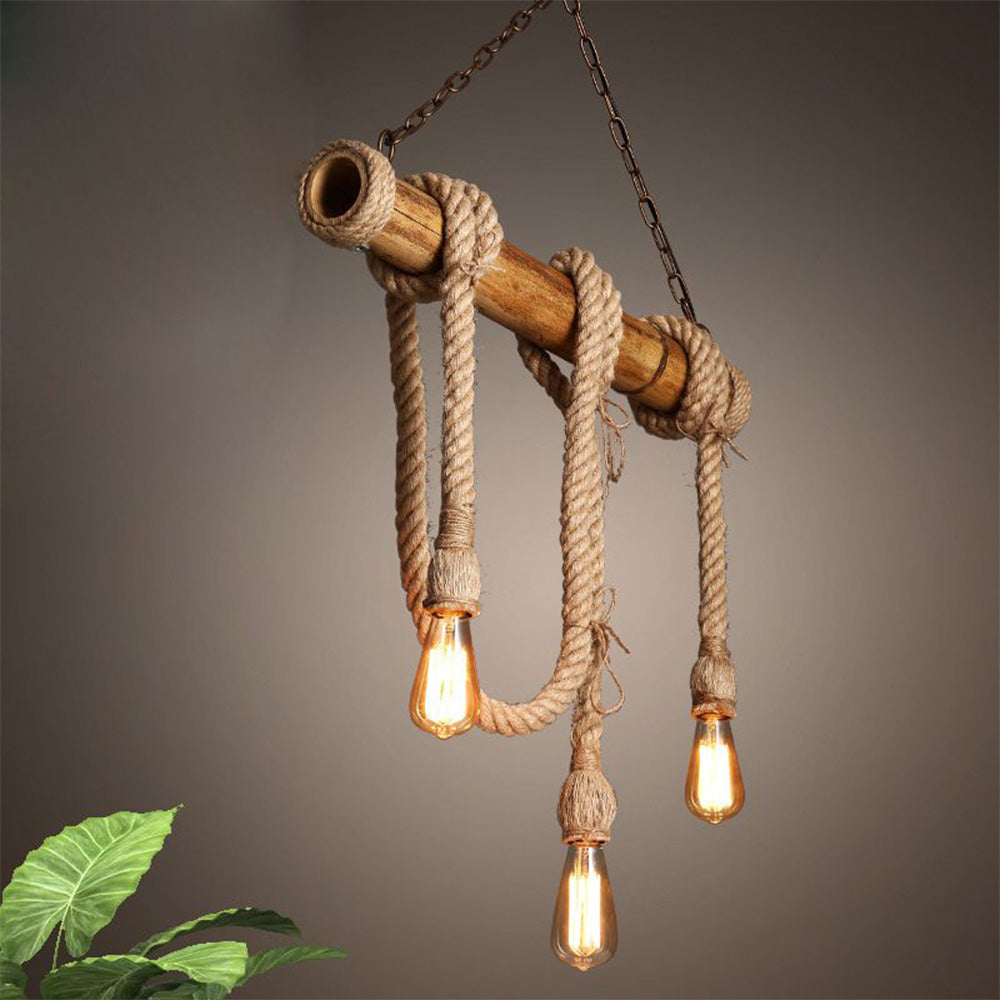 Suspension Naturel Bambou, Marron