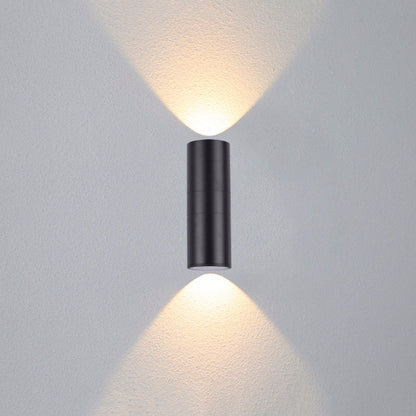 Applique Extérieur  Cylindre Moderne,  Noir