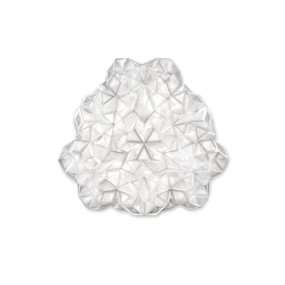 Lustre Suspension Moderne Géométrique, Acrylique/Métal, Blanc.