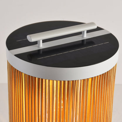 Lanterne Extérieur LED Solaire Rotin , Bois