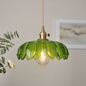 Suspension Fleur Vintage, Ambre/Bleu/Vert/Blanc/Transparent
