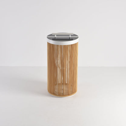 Lanterne Extérieur LED Solaire Rotin , Bois