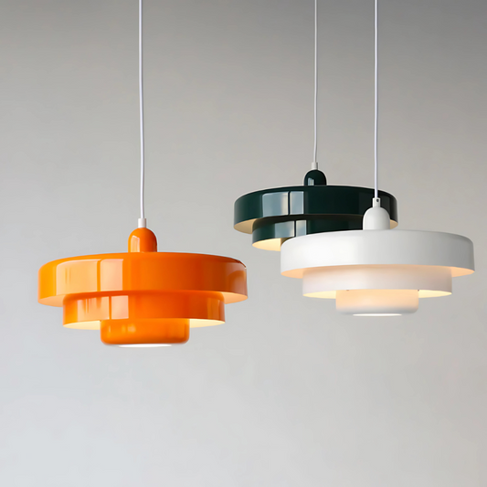 Suspension Moderne, Orange/Blanc/Vert