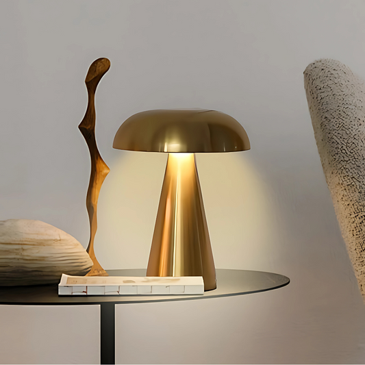 Lampe LED Champignon, Dorée/Argentée/Cuivrée