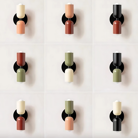 Applique Murale Cylindre, Scandinave, Plusieurs Coloris
