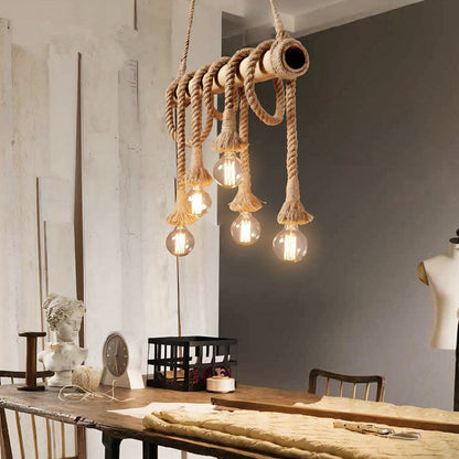 Suspension Naturel Bambou, Marron