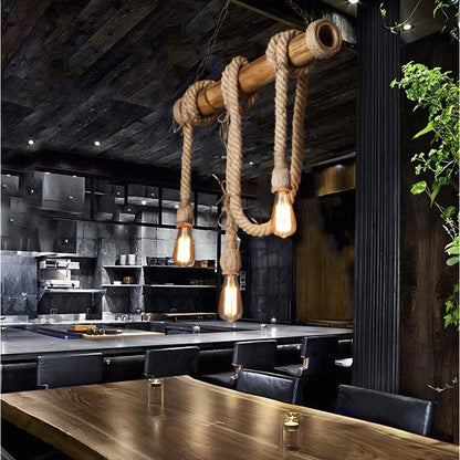 Suspension Naturel Bambou, Marron