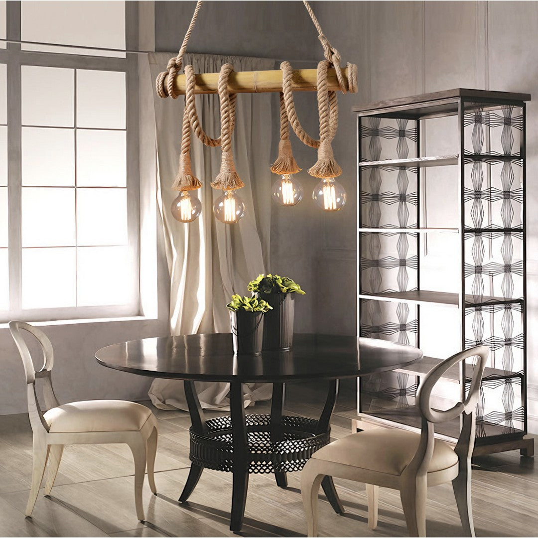 Suspension Naturel Bambou, Marron