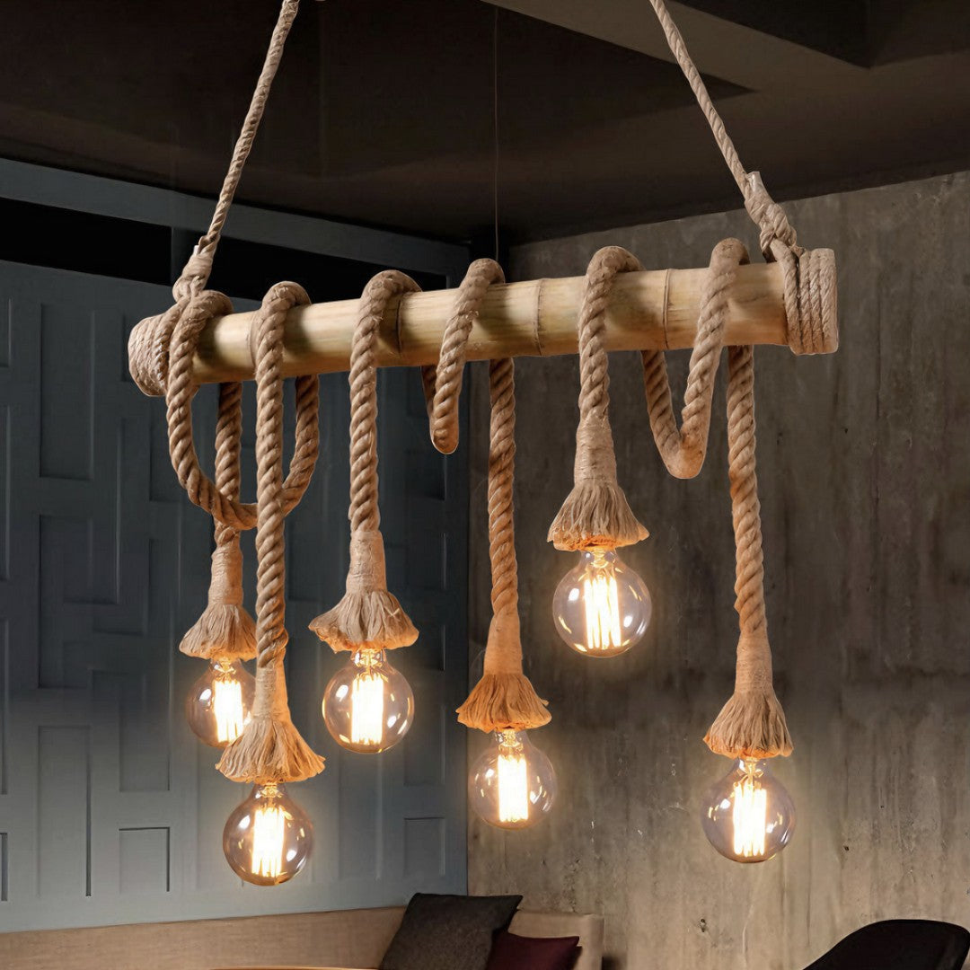 Suspension Naturel Bambou, Marron