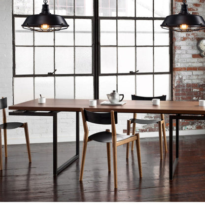 Luminaire Suspension Industriel, Noir.