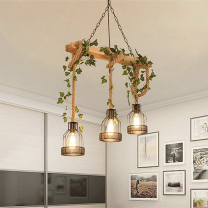 Lustre Suspension Moderne Bois