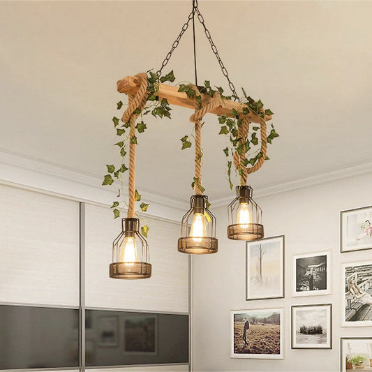 Lustre Suspension Moderne Bois