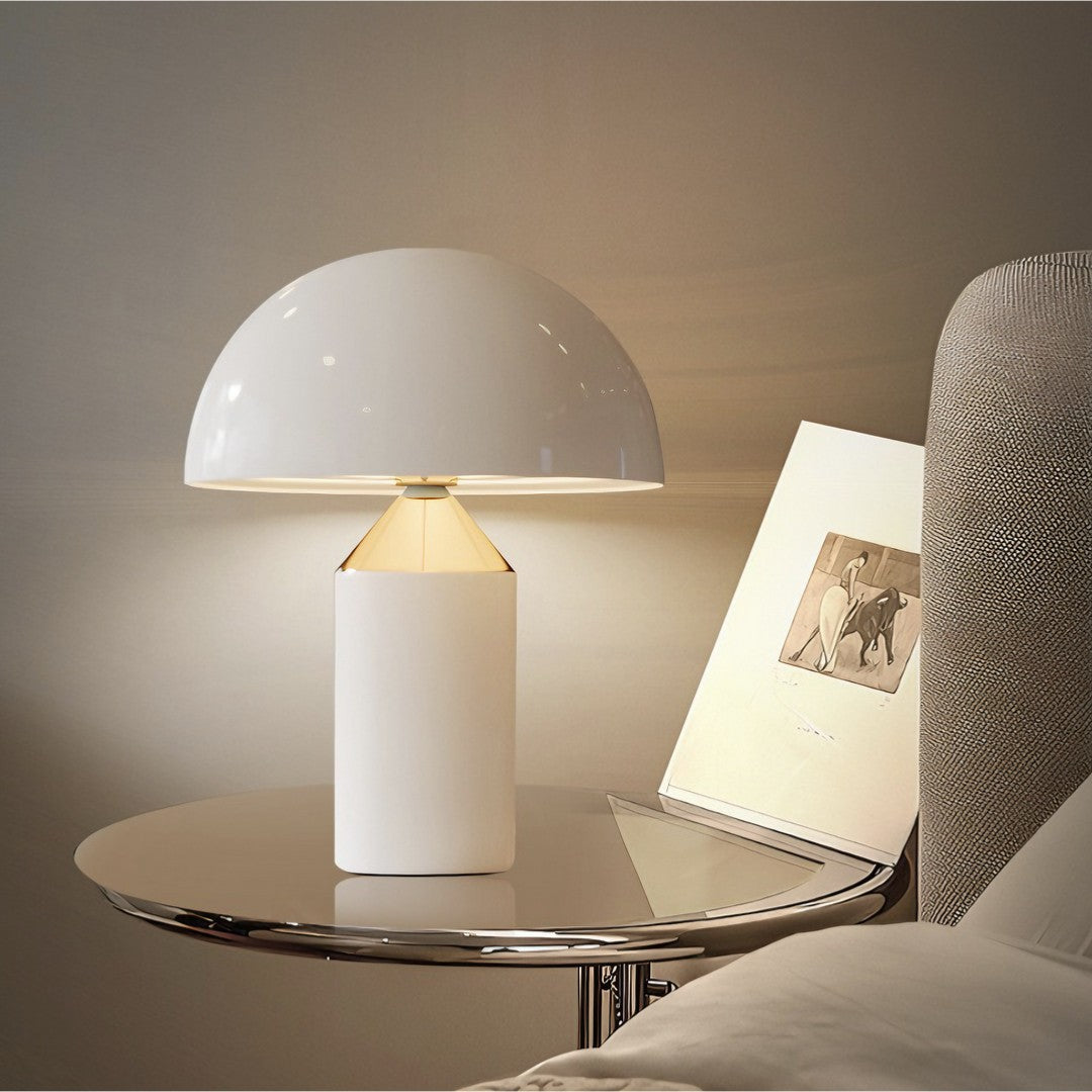 Lampe De Table , Noire/Dorée/Blanche
