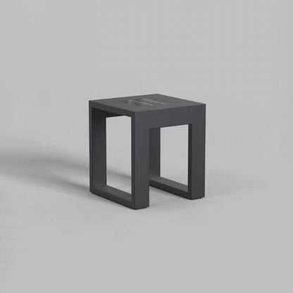 Table Extérieur Solaire LED Rectangulaire Moderne, Noir